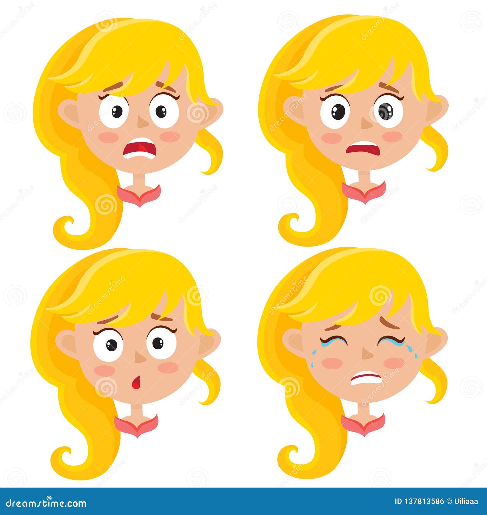 Cartoon Scared Face Royalty-Free Stock Image - Storyblocks