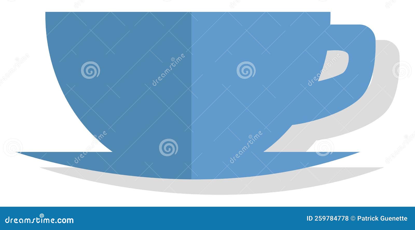Little blue cup, icon stock vector. Illustration of smoke 259784778