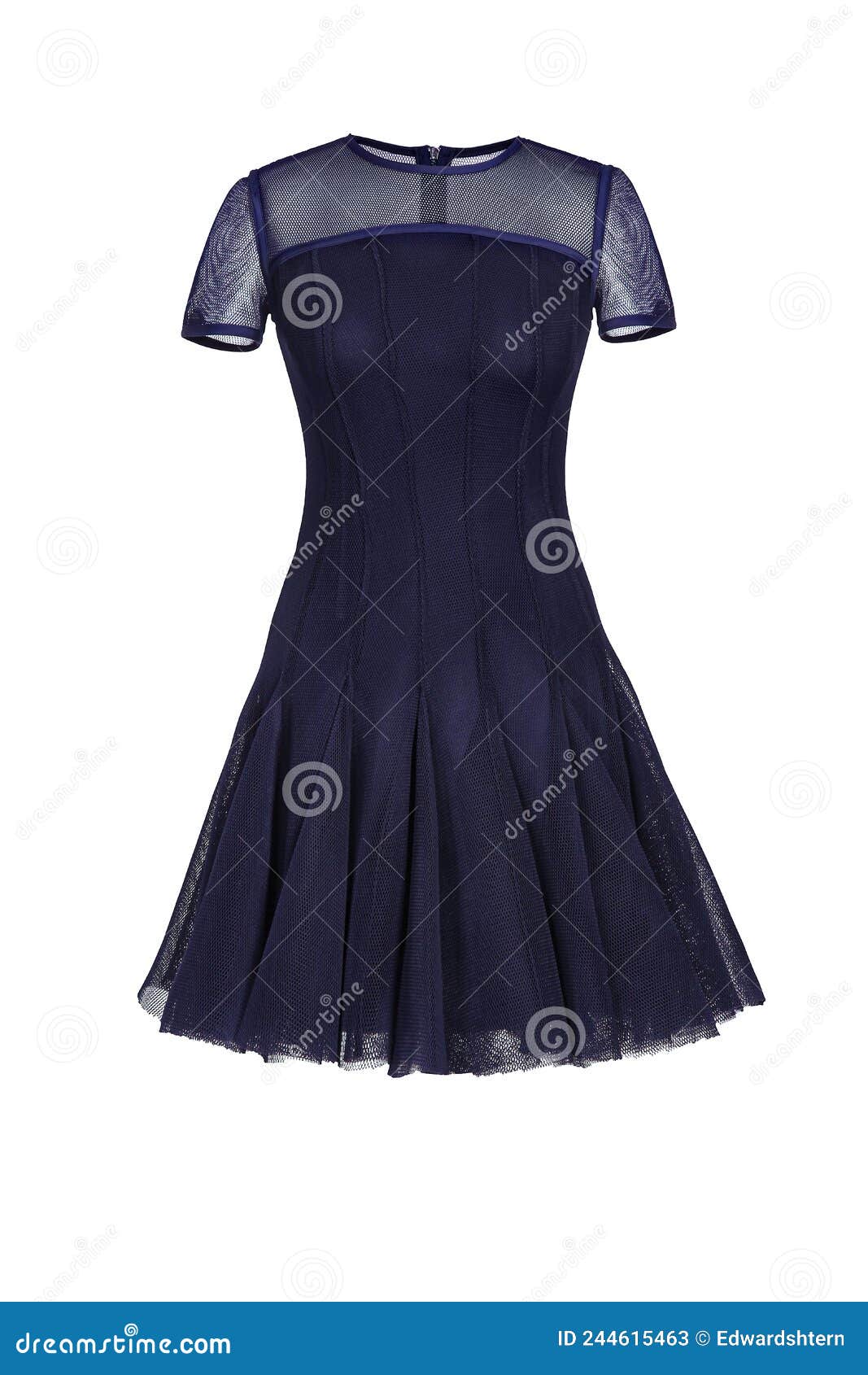 Little Blue Dress Isolated on White Stock Image - Image of form ...