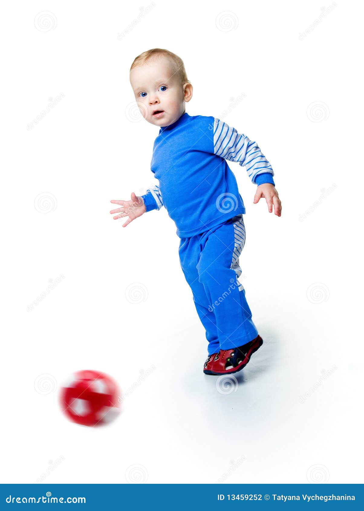 Little boy with the ball stock photo. Image of little 13459252