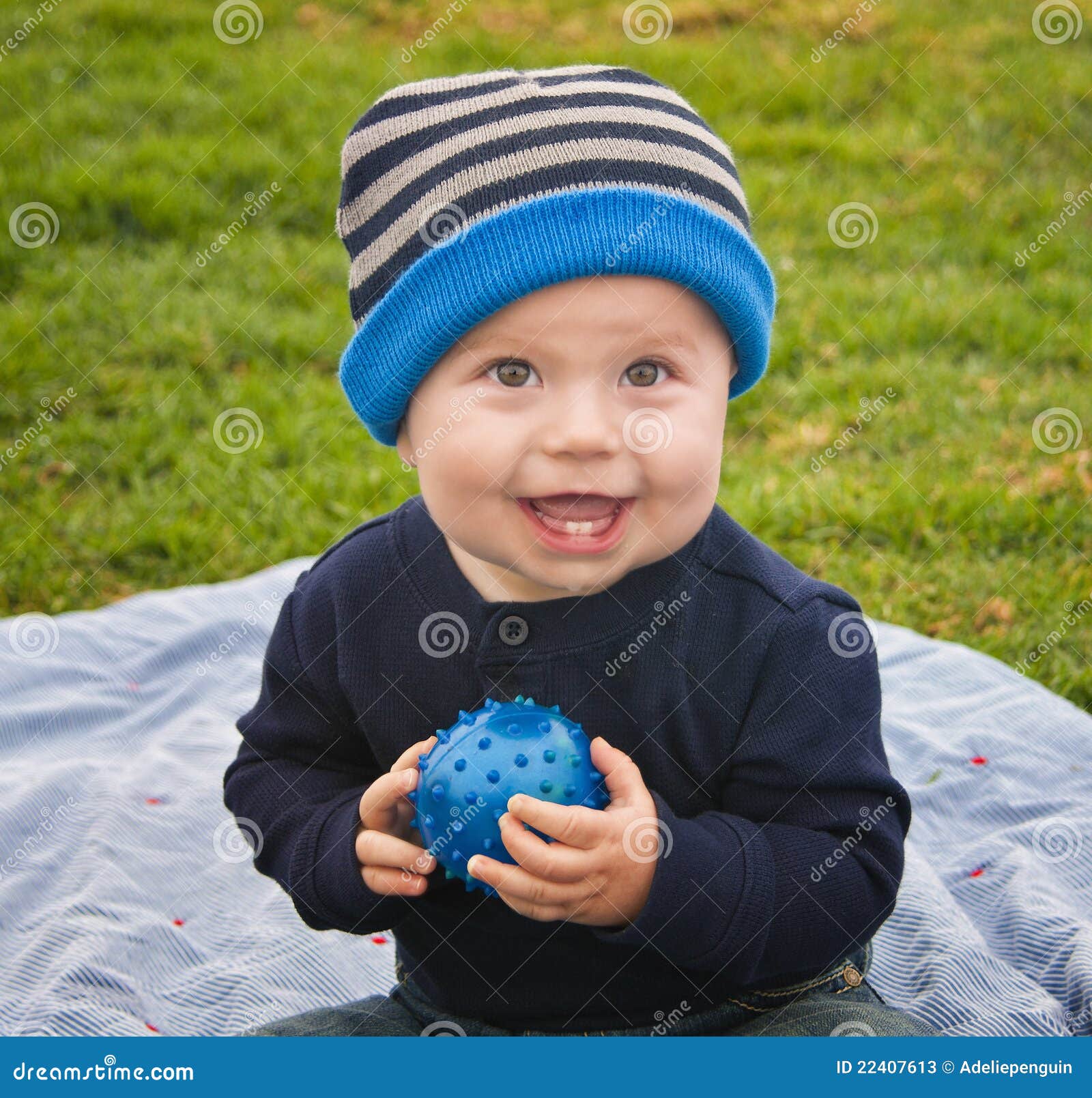 Little Boy with Ball stock image. Image of expressions 22407613