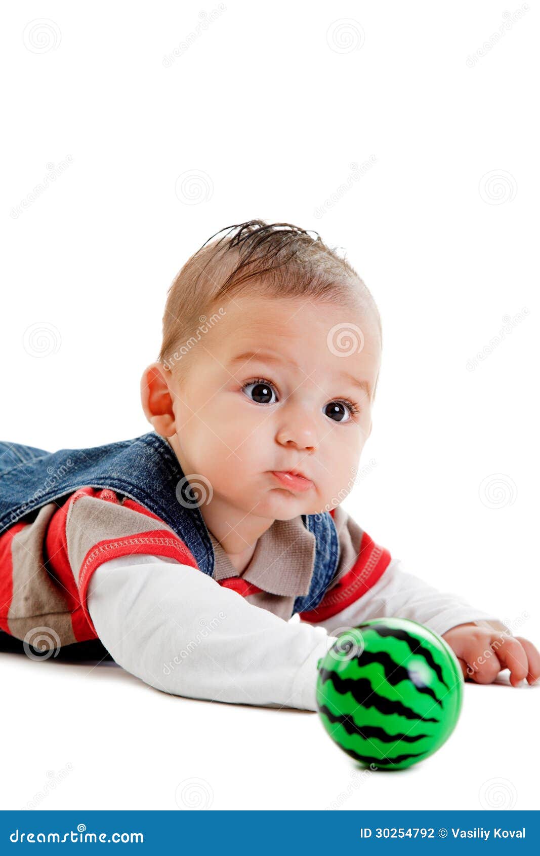 Little boy with ball stock photo. Image of positive, active 30254792