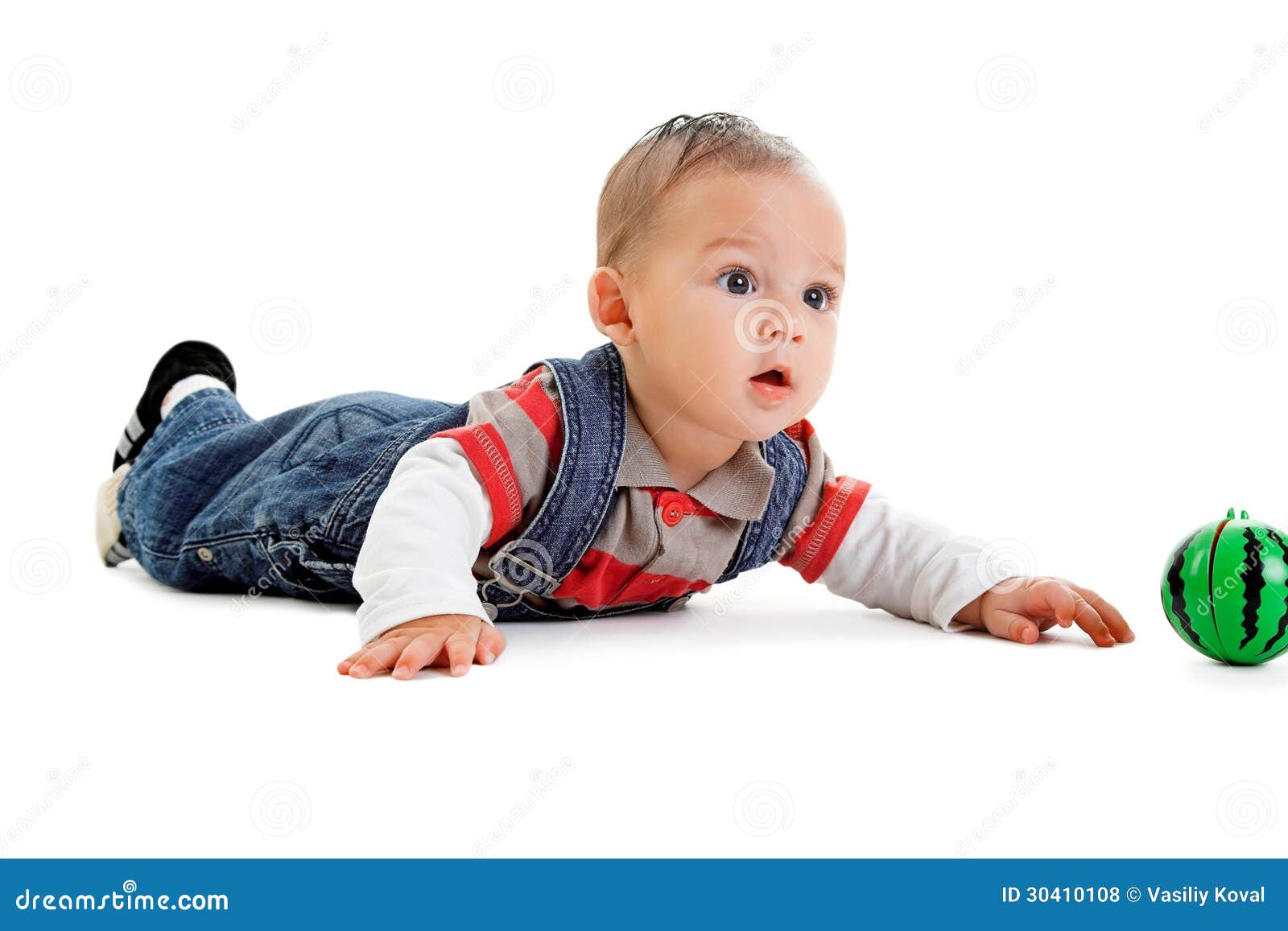 Little boy with ball stock photo. Image of background 30410108