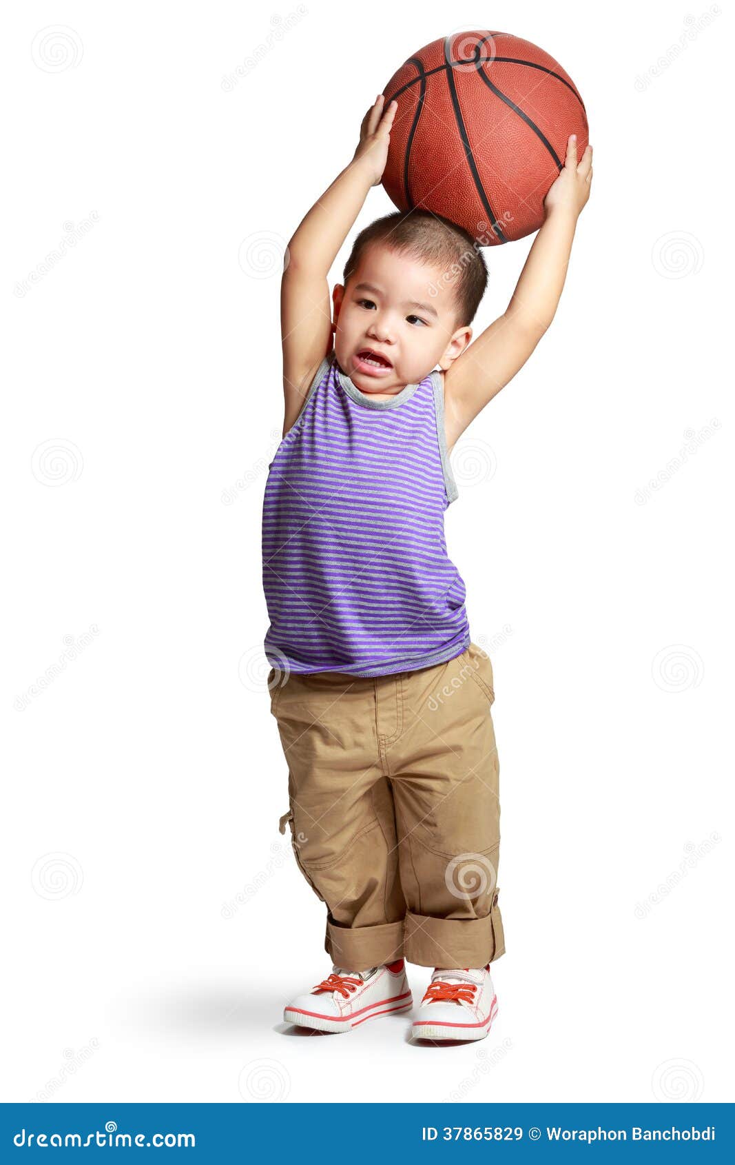 Little boy with basketball stock image. Image of player 37865829