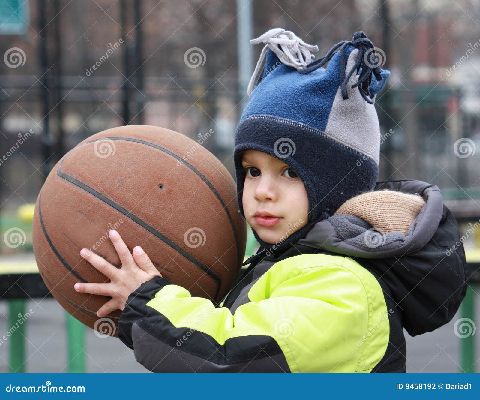 Little Boy with a Basketball Stock Photo Image of face, child 8458192