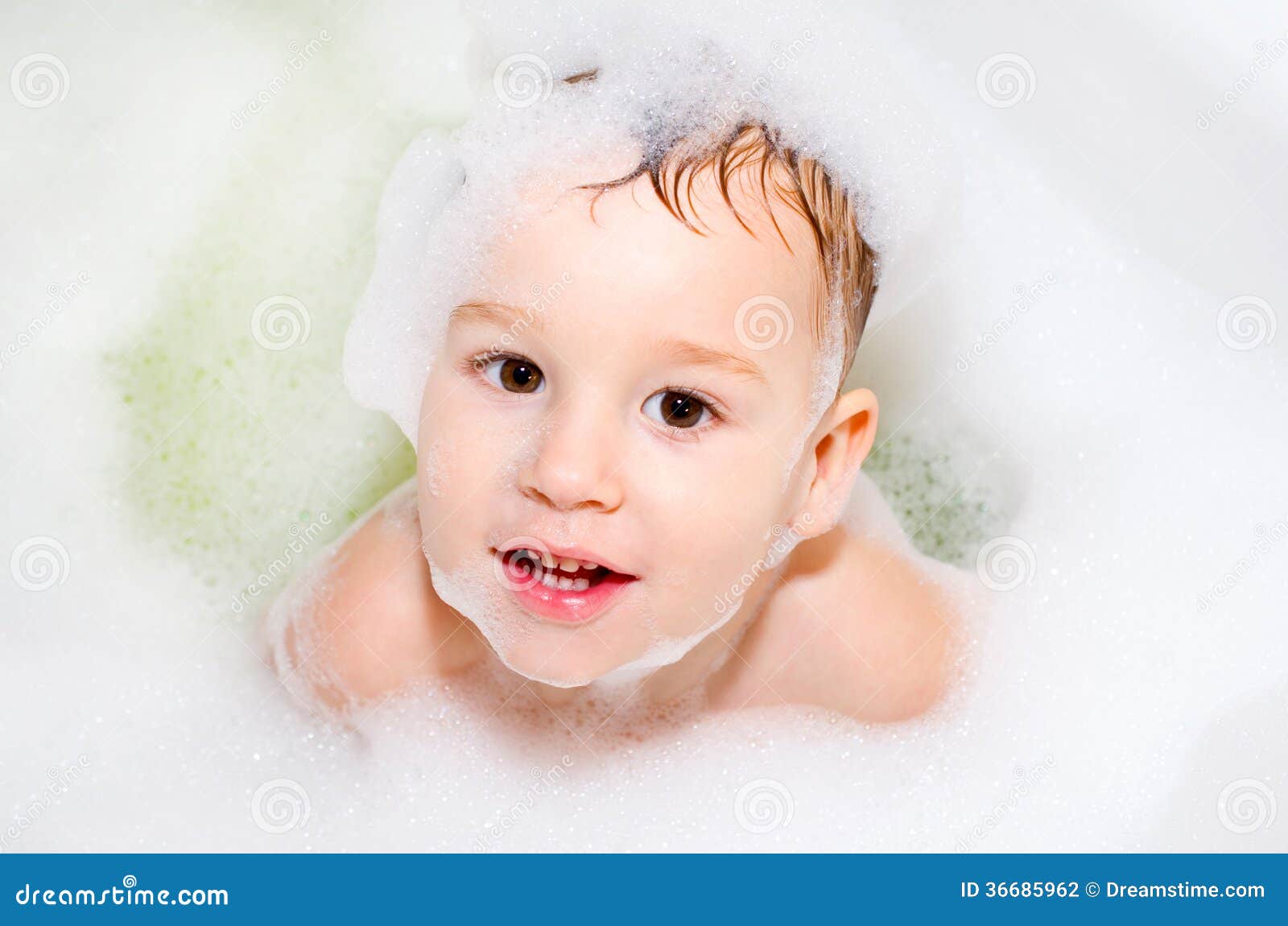 Little boy in the bath stock photo. Image of pleasure 36685962
