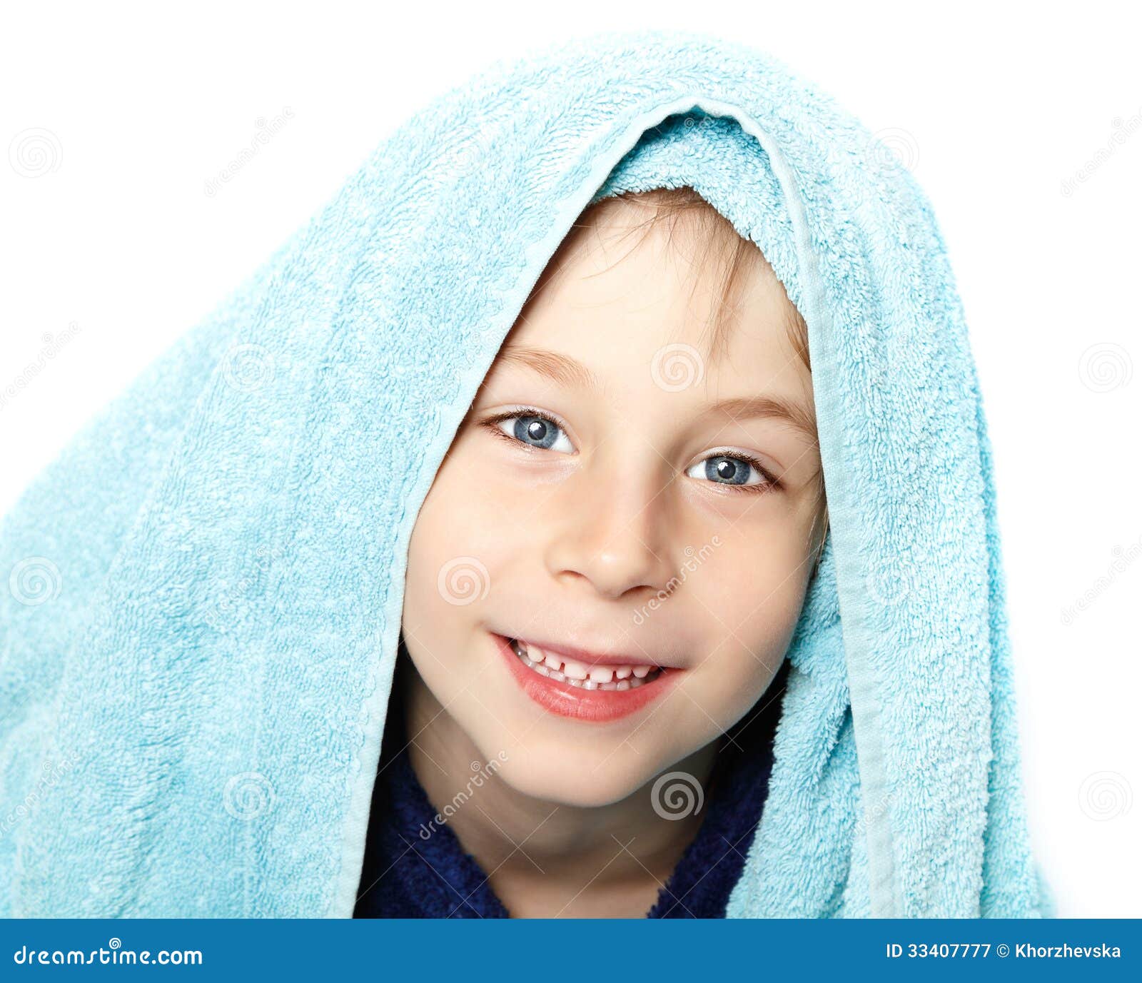 Little Boy Beautiful After Shower Royalty Free Stock Photography