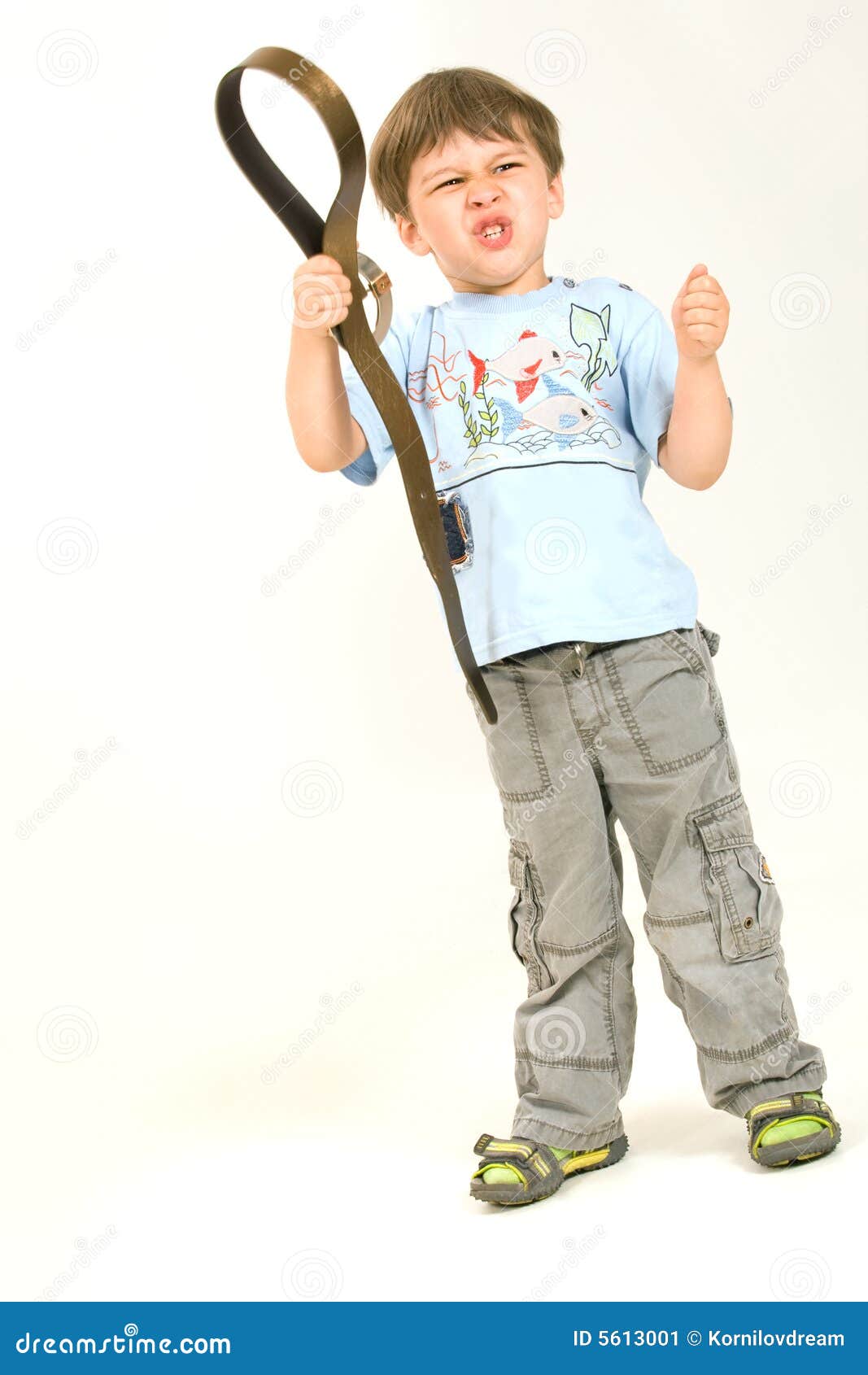 Little boy with belt stock image. Image of cute, expression 5613001