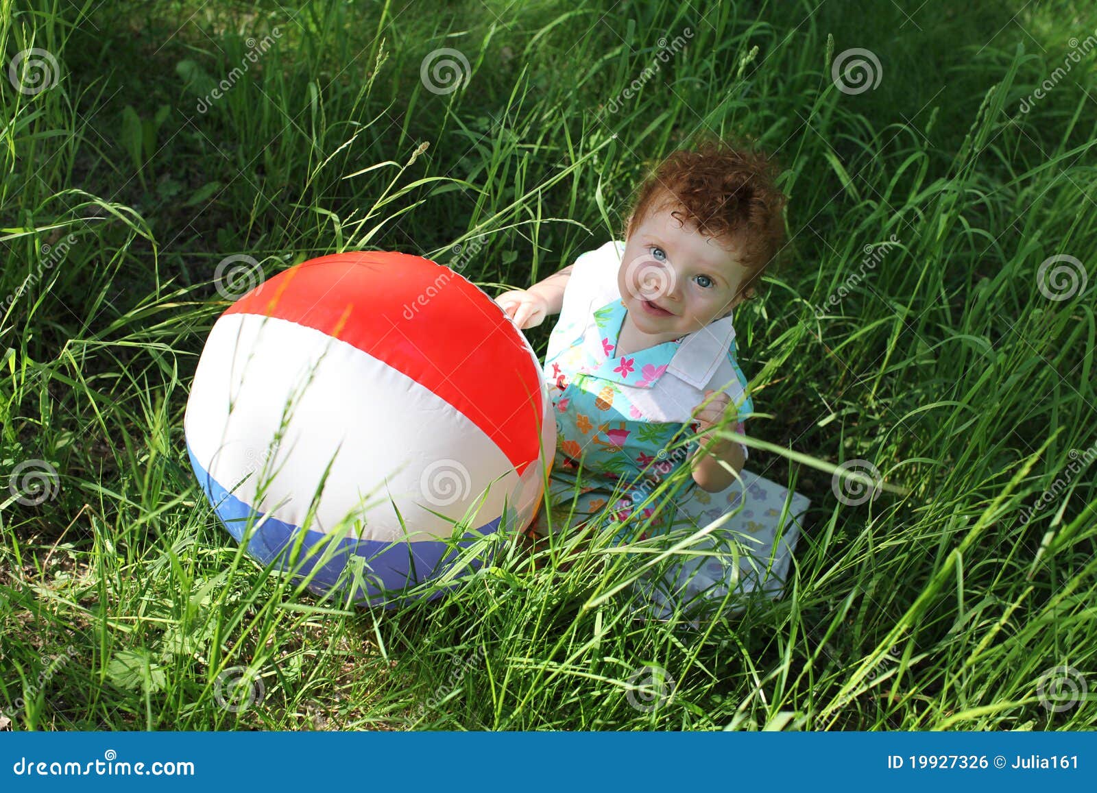 Little Boy with Big Ball Outdoors Stock Photo Image of childhood