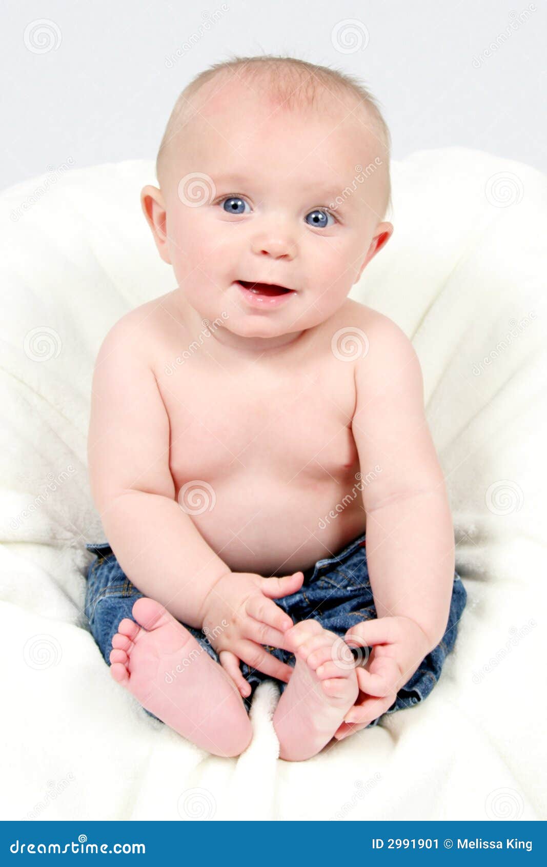 Little Boy in Blue Jeans stock image. Image of adorable 2991901