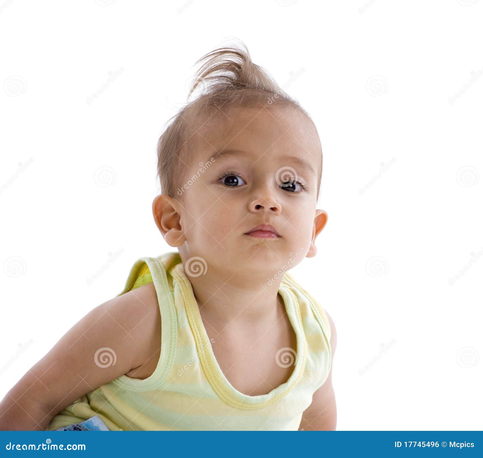 Little Boy with Funny Hairstyle Stock Photo Image of preschooler, ethnic 17745496
