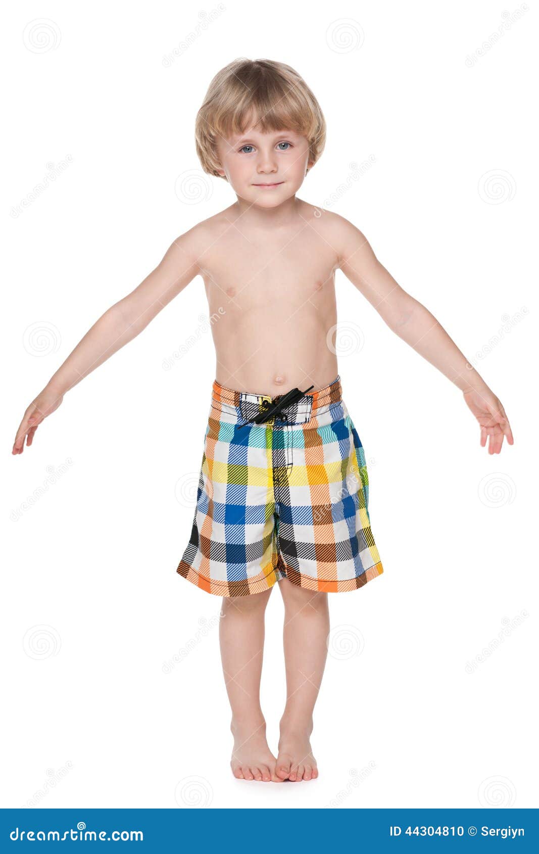 Little Boy Getting Ready for Swimming Stock Photo - Image of cute ...