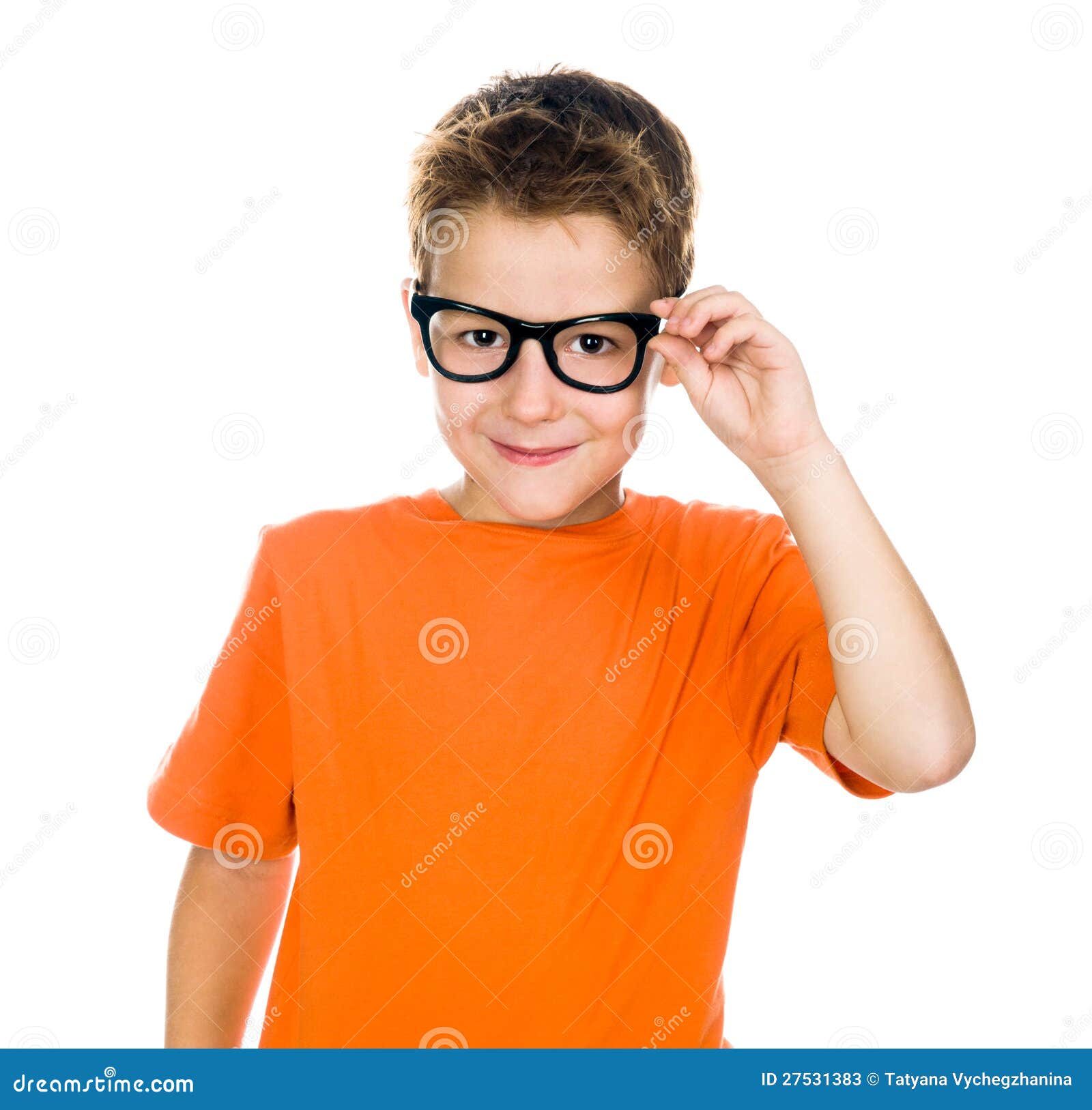Little boy with glasses stock image. Image of casual 27531383