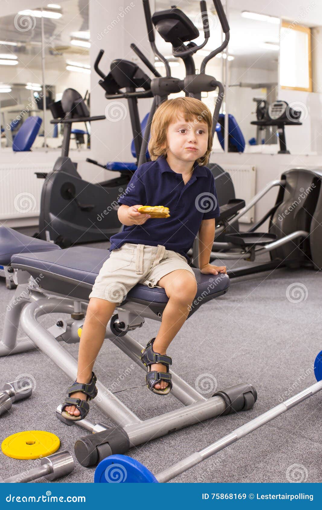 Little boy in the gym stock image. Image of healthy, play 75868169