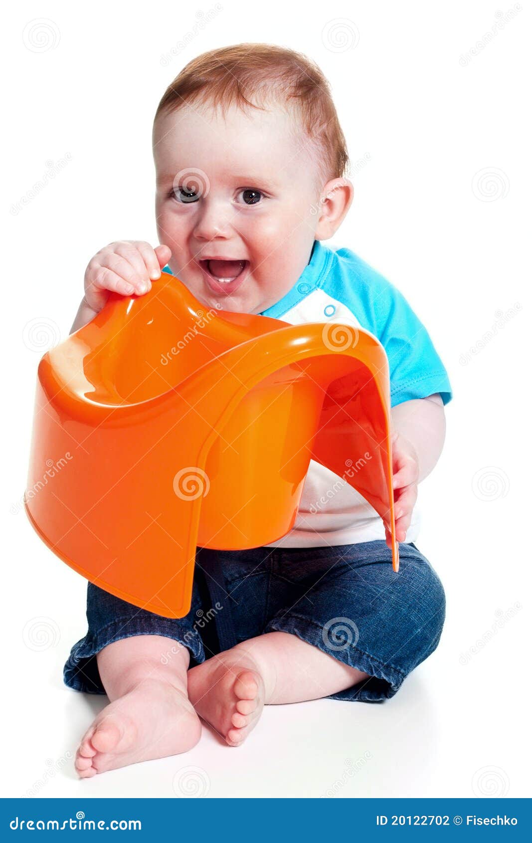 Little boy holding potty stock photo. Image of person 20122702