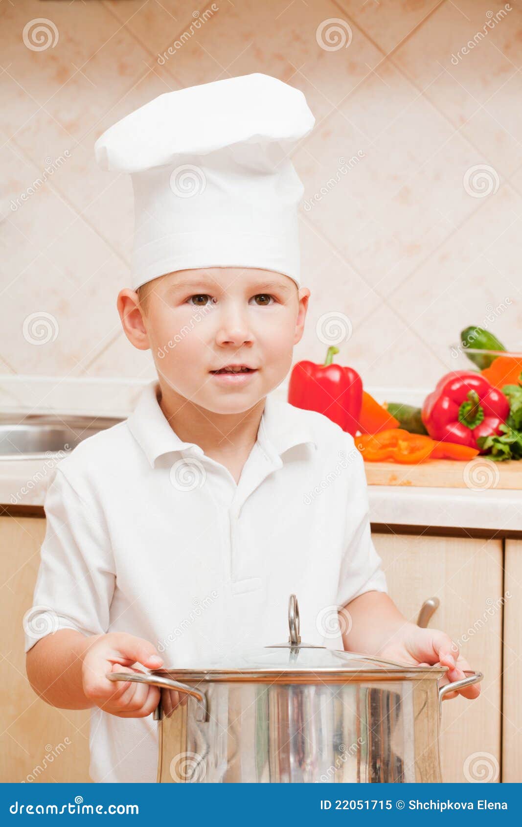 Little boy on kitchen stock image. Image of family, cooking 22051715