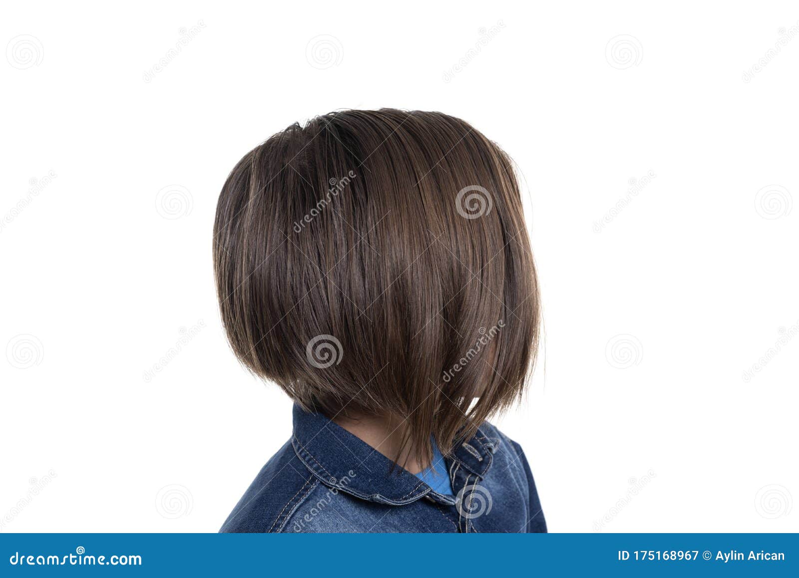 Little Boy with Long Hair on White Background Stock Image - Image of color,  hairstyle: 175168967
