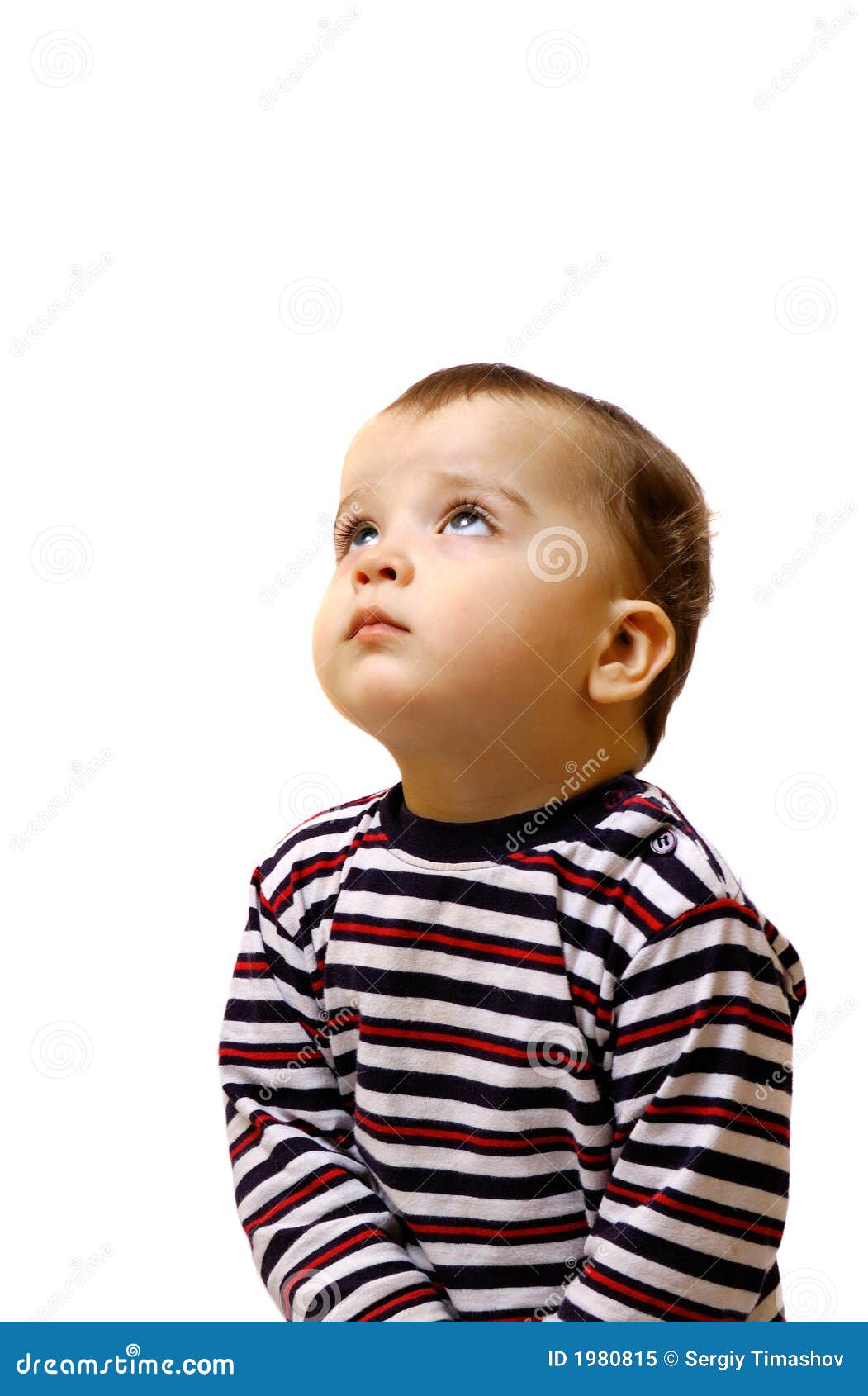 Little boy looking up stock image. Image of white, looking 1980815