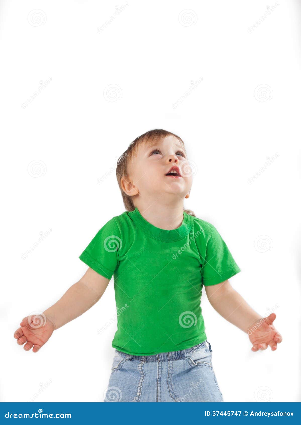 Little boy looking up stock image. Image of small, background 37445747