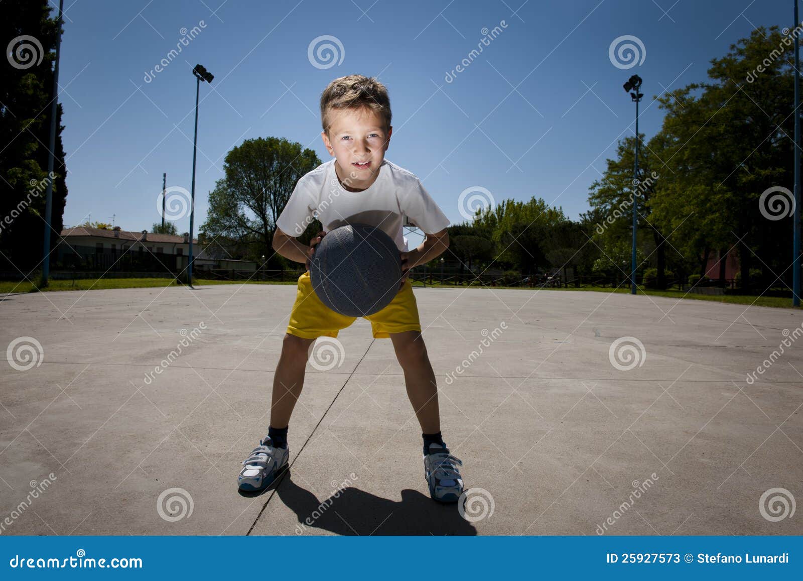 Little Boy Playing Basketball Stock Photos Image 25927573