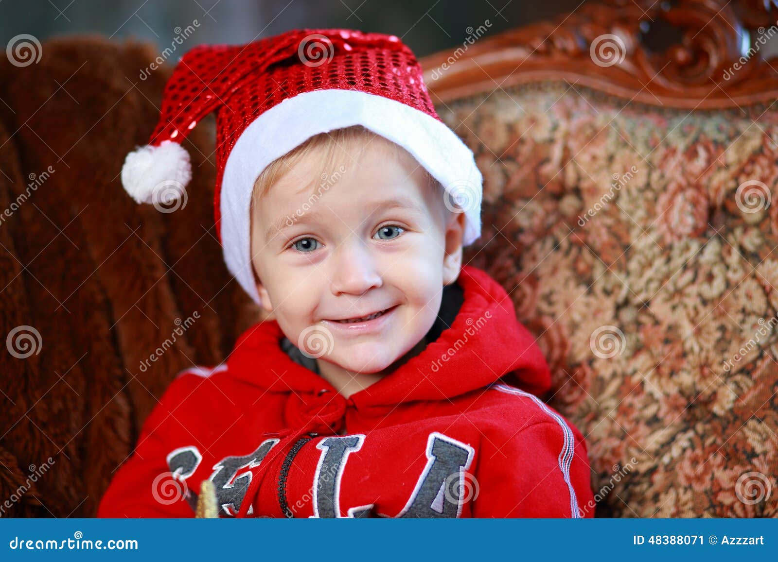 Little boy in a red cap stock image. Image of little 48388071