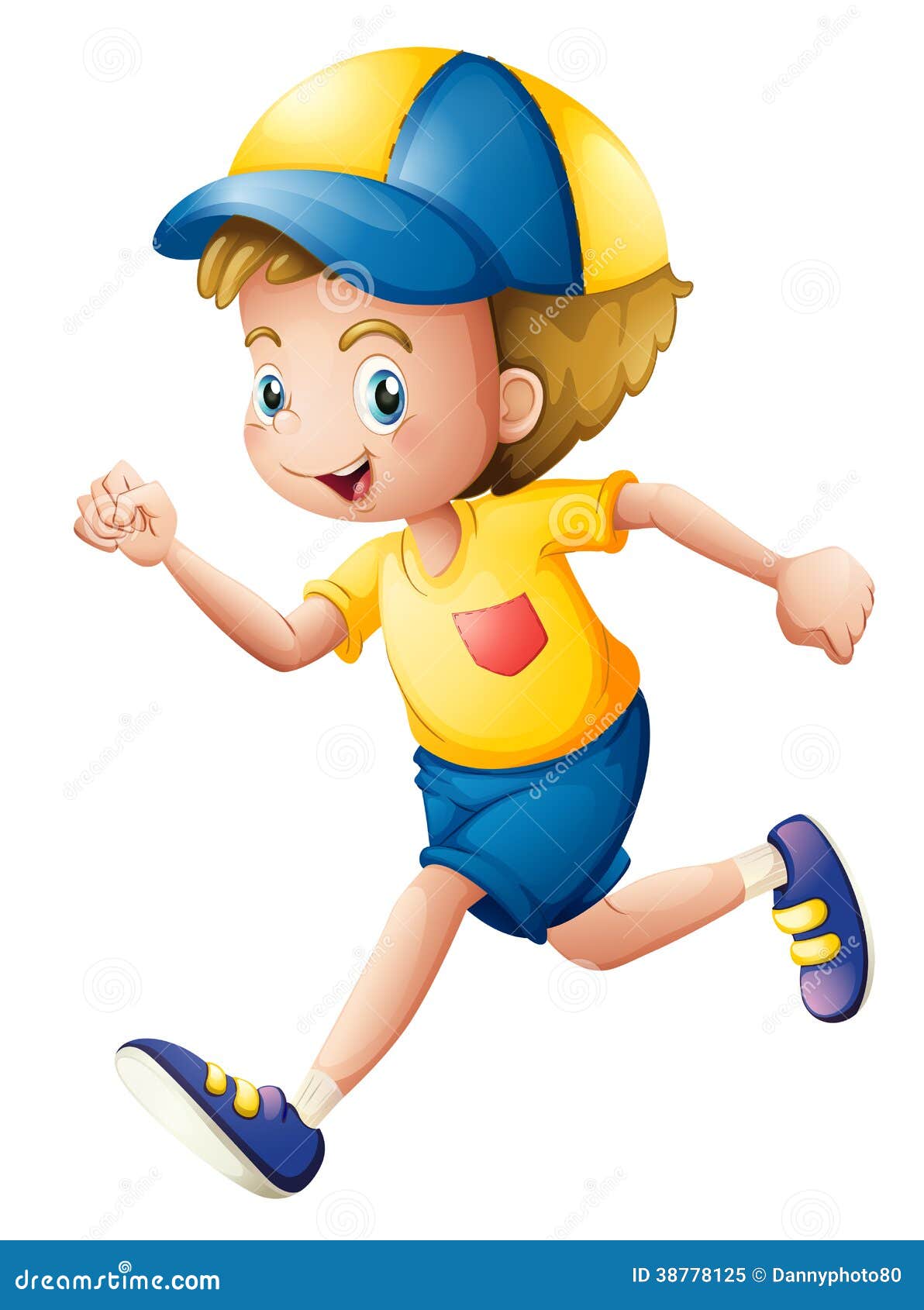 A Little Boy Running Stock Vector Image 38778125