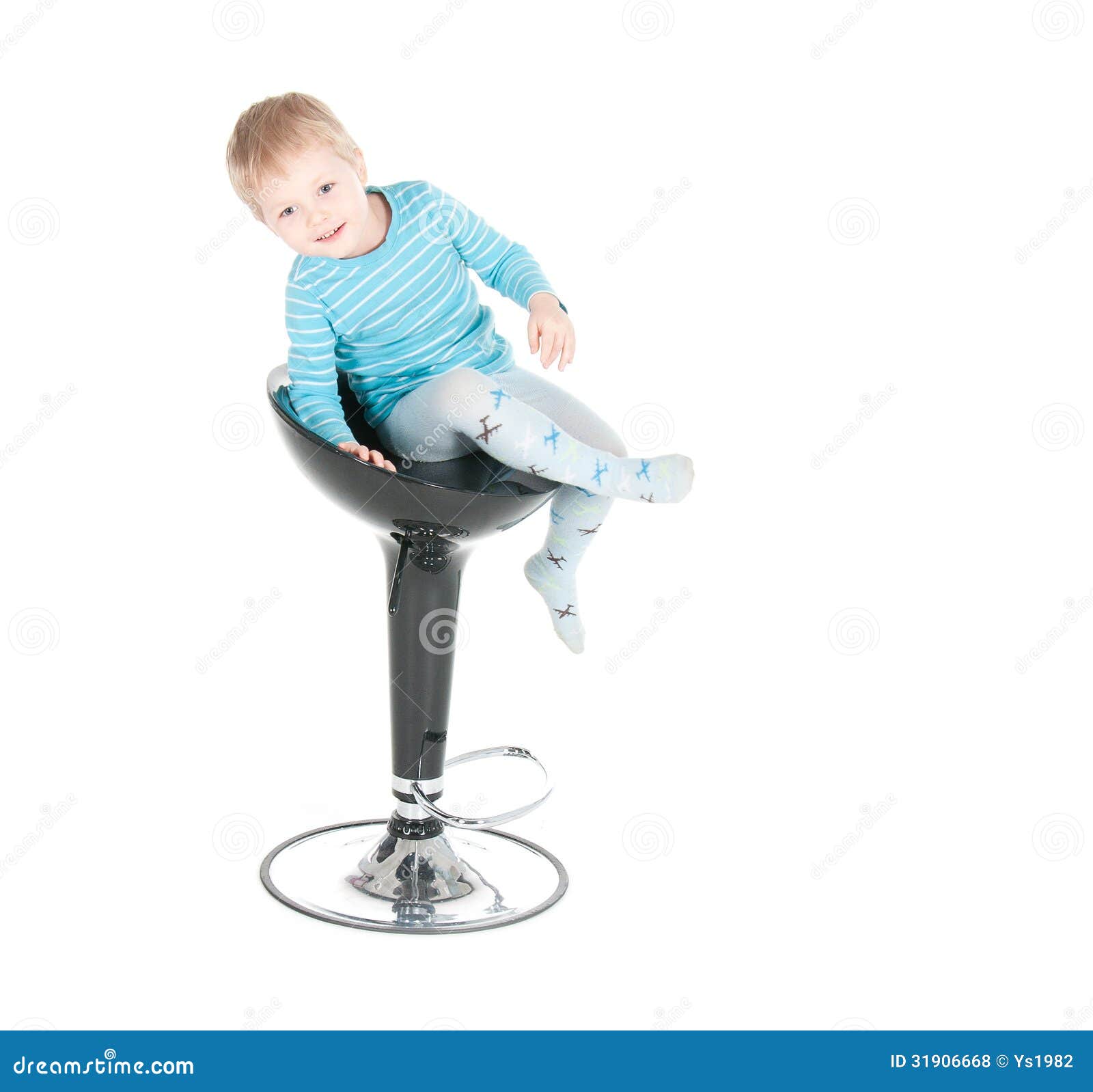 Little Boy Sitting in a Chair Stock Photo - Image of office, little