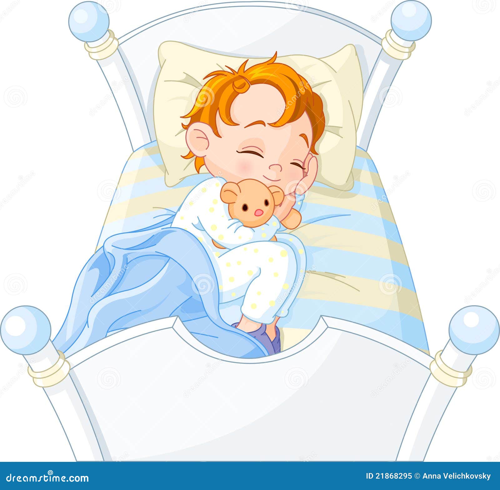 Little Boy Sleeping Stock Vector Illustration Of Bedroom 21868295