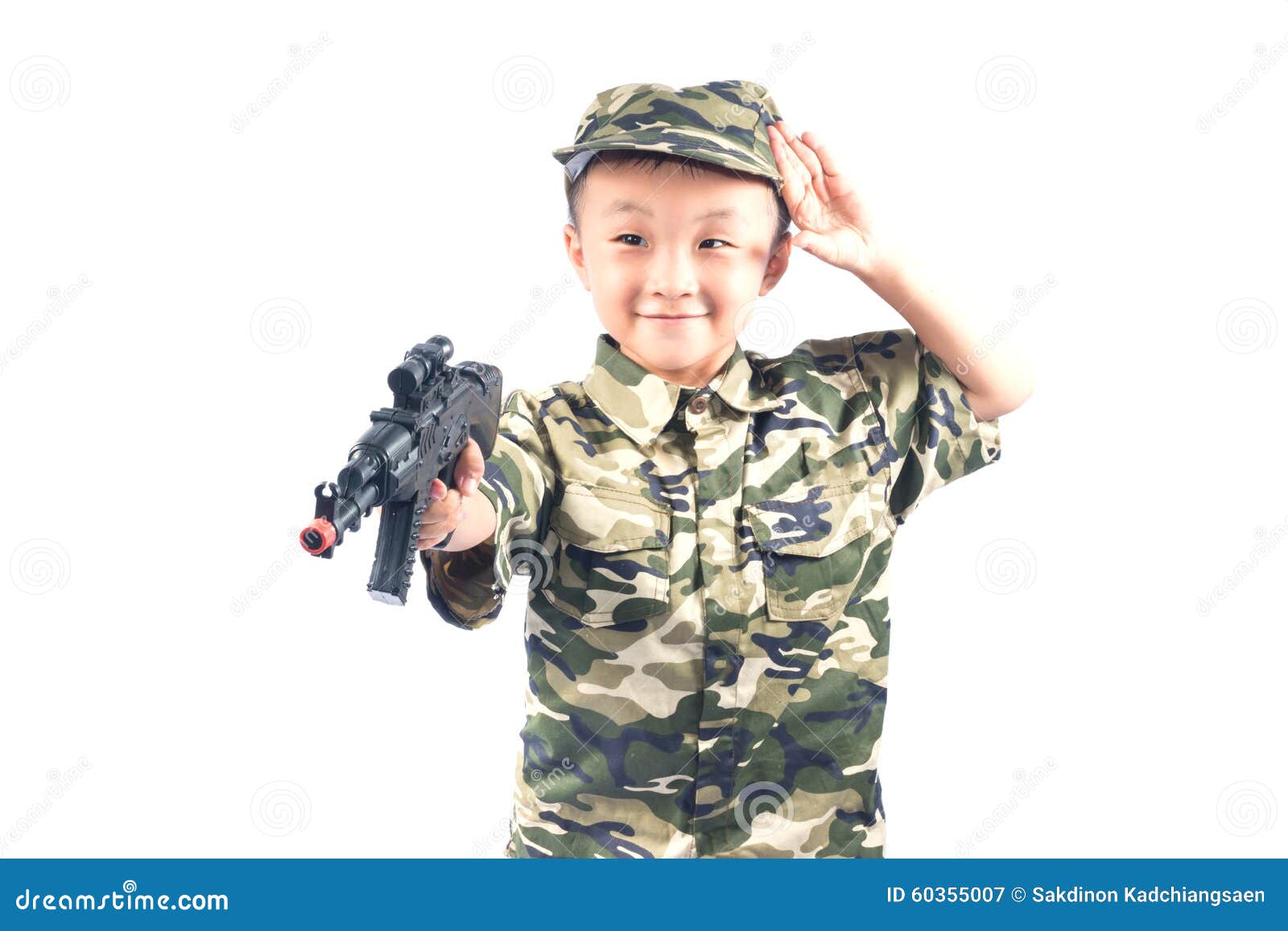 Little Boy with Soldier Suit Stock Image Image of game, expression