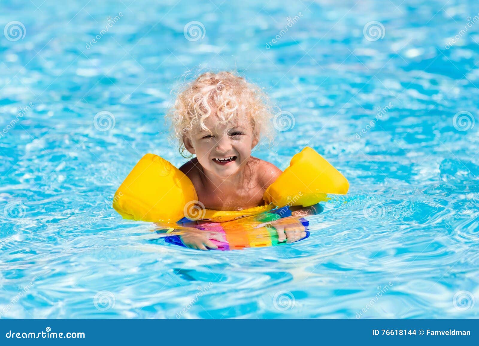 Little Boy in Swimming Pool Stock Photo - Image of learn, exercise ...