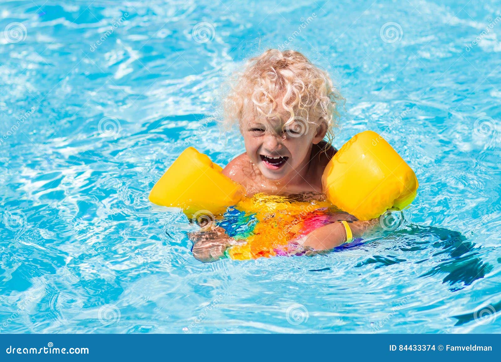 Little Boy in Swimming Pool Stock Photo - Image of laughing, exotic ...