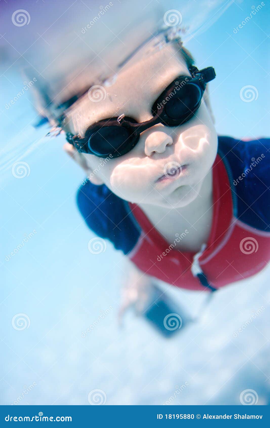 Little Boy Swimming Underwater Stock Photo Image of movement, funny