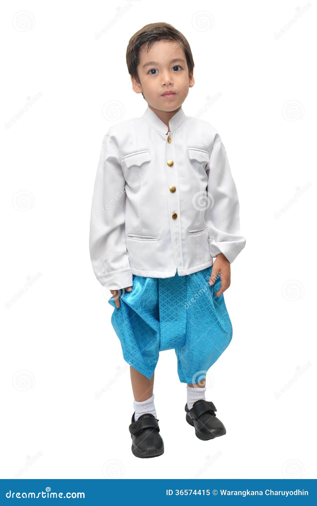Little boy Thai  costume stock image Image of look  