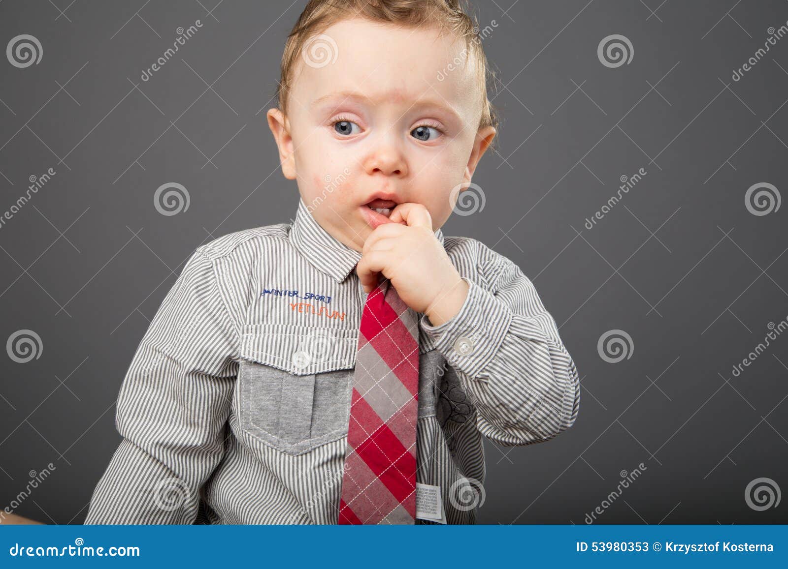 Little boy in tie stock image. Image of baby, cute, nlittle 53980353