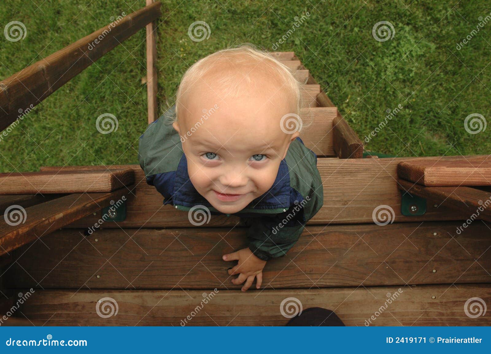 Little Boy at Top of Ladder Stock Image Image of climbing, play 2419171