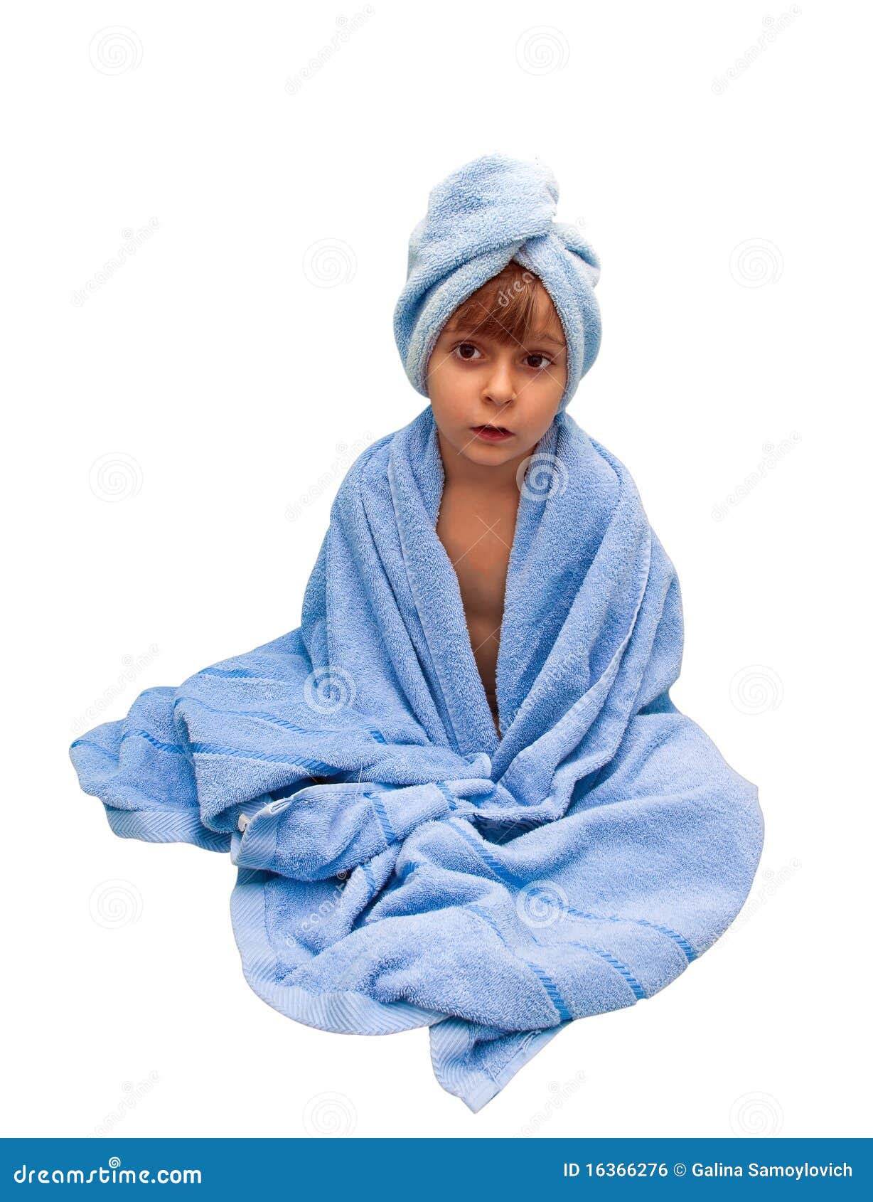 A little boy in the towel stock photo. Image of health 16366276