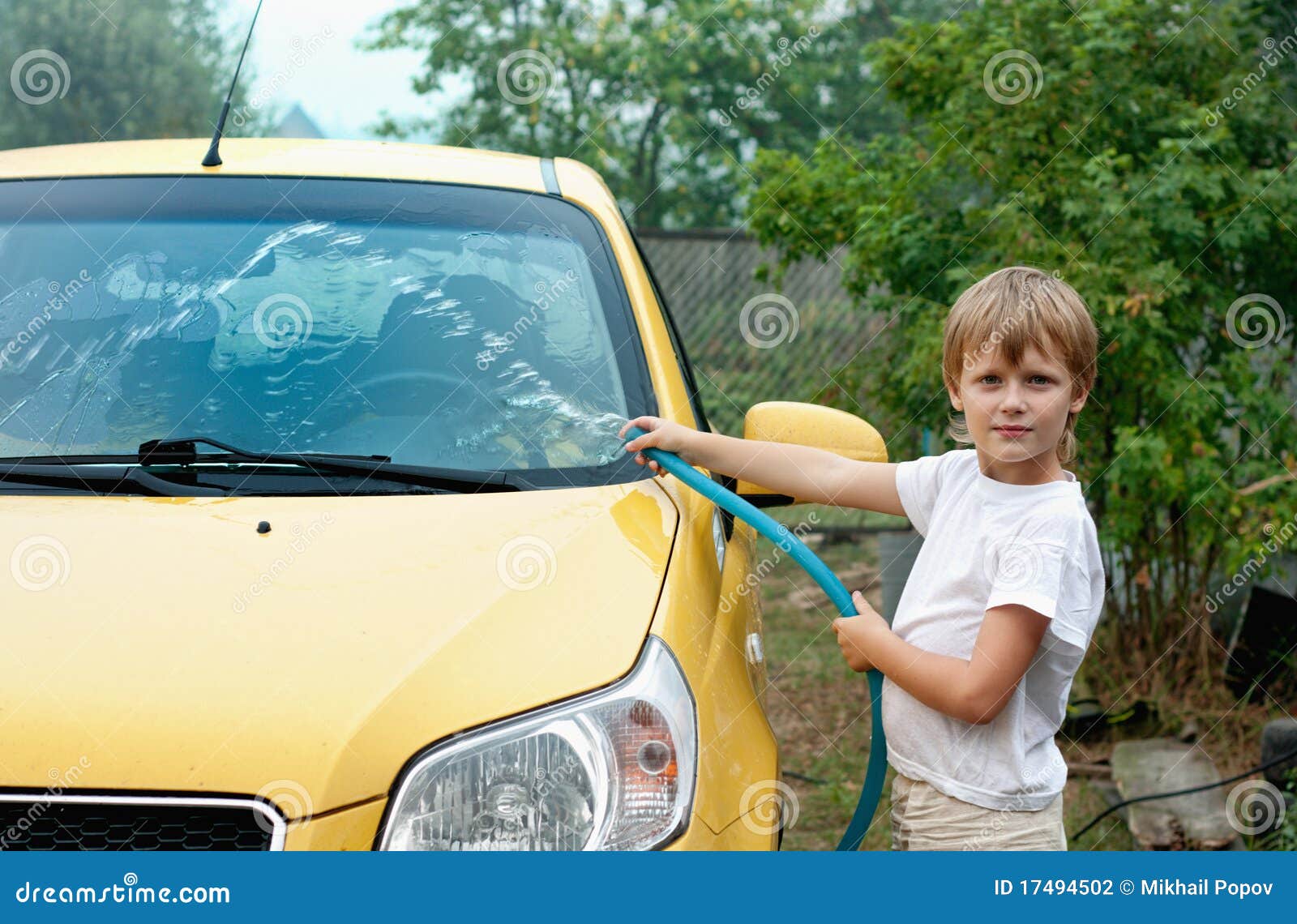 Little boy washing car stock photo. Image of cute, kids 17494502