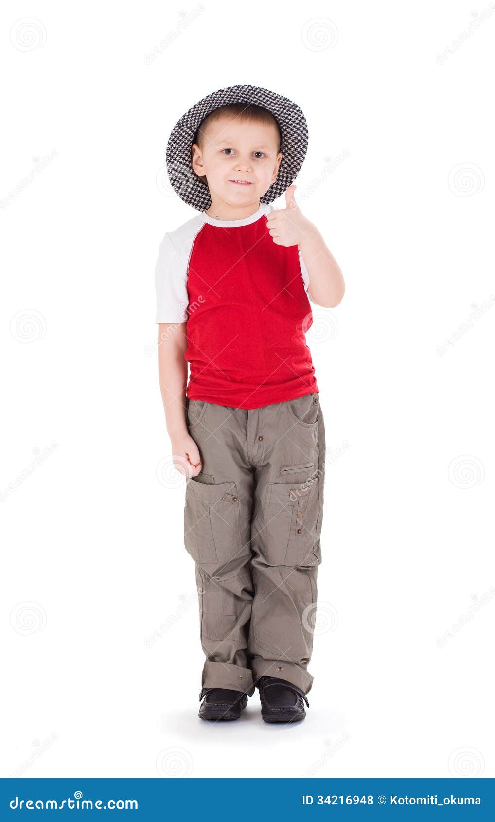 A Little Boy Wearing a Hat. Stock Photo Image of background, smile