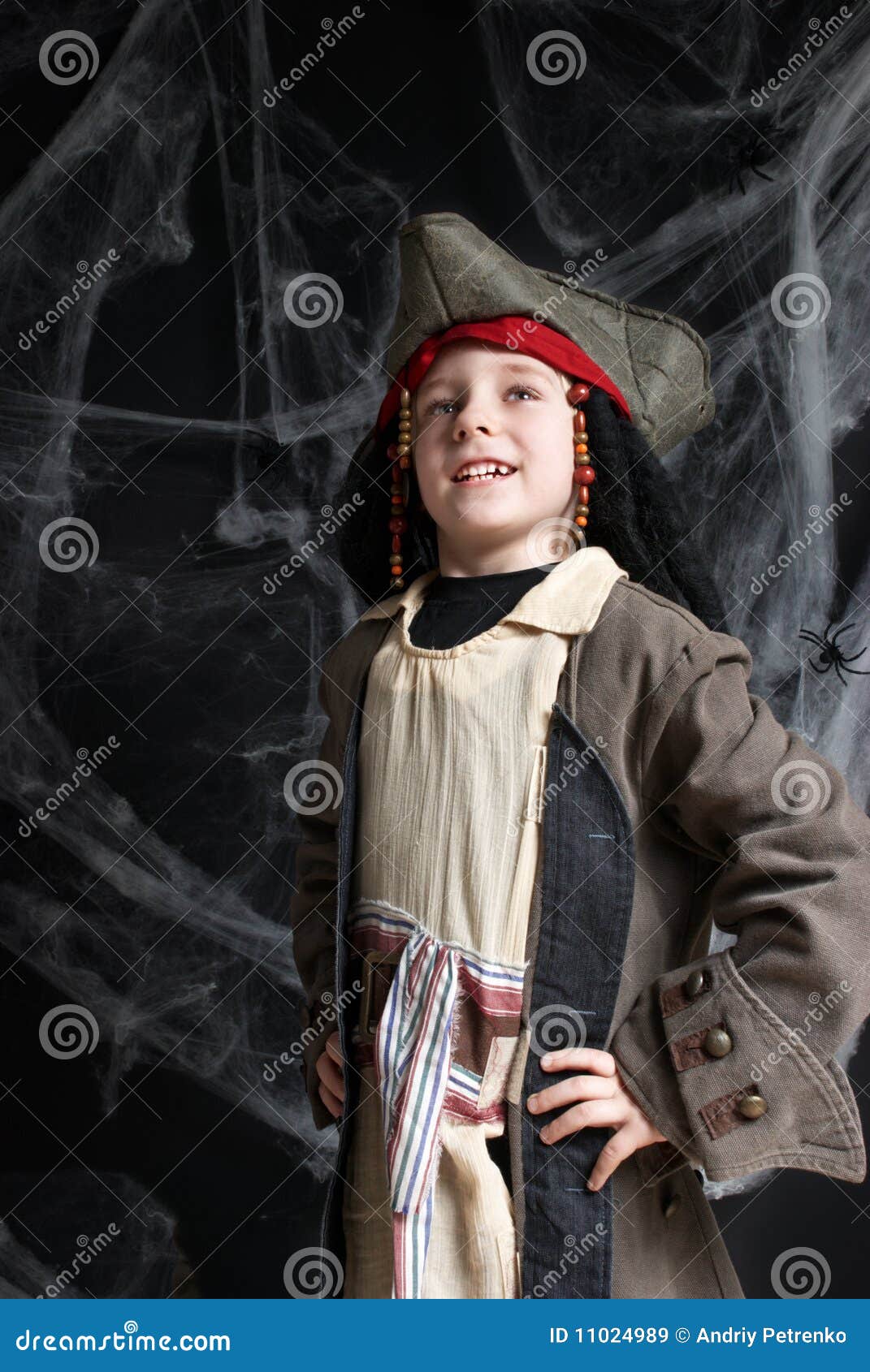 Little Boy Wearing Pirate Costume Stock Image Image of dressing