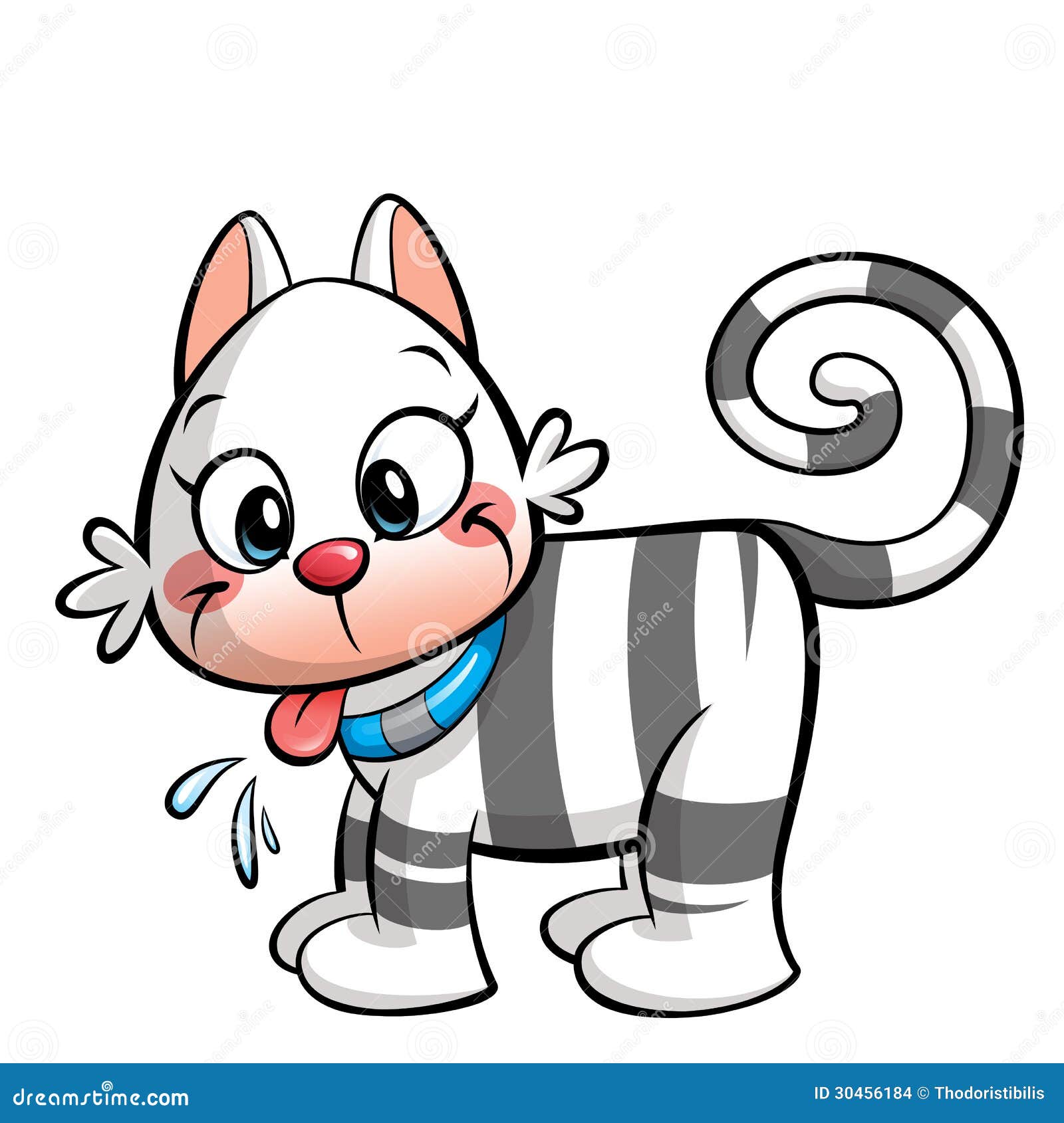 Weinig Cartoon Pussy Cat Stock afbeeldingen afbeelding 30456184