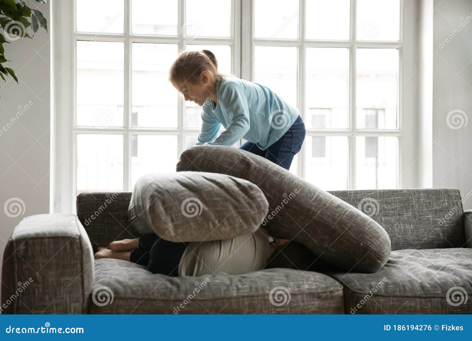 kids play couch