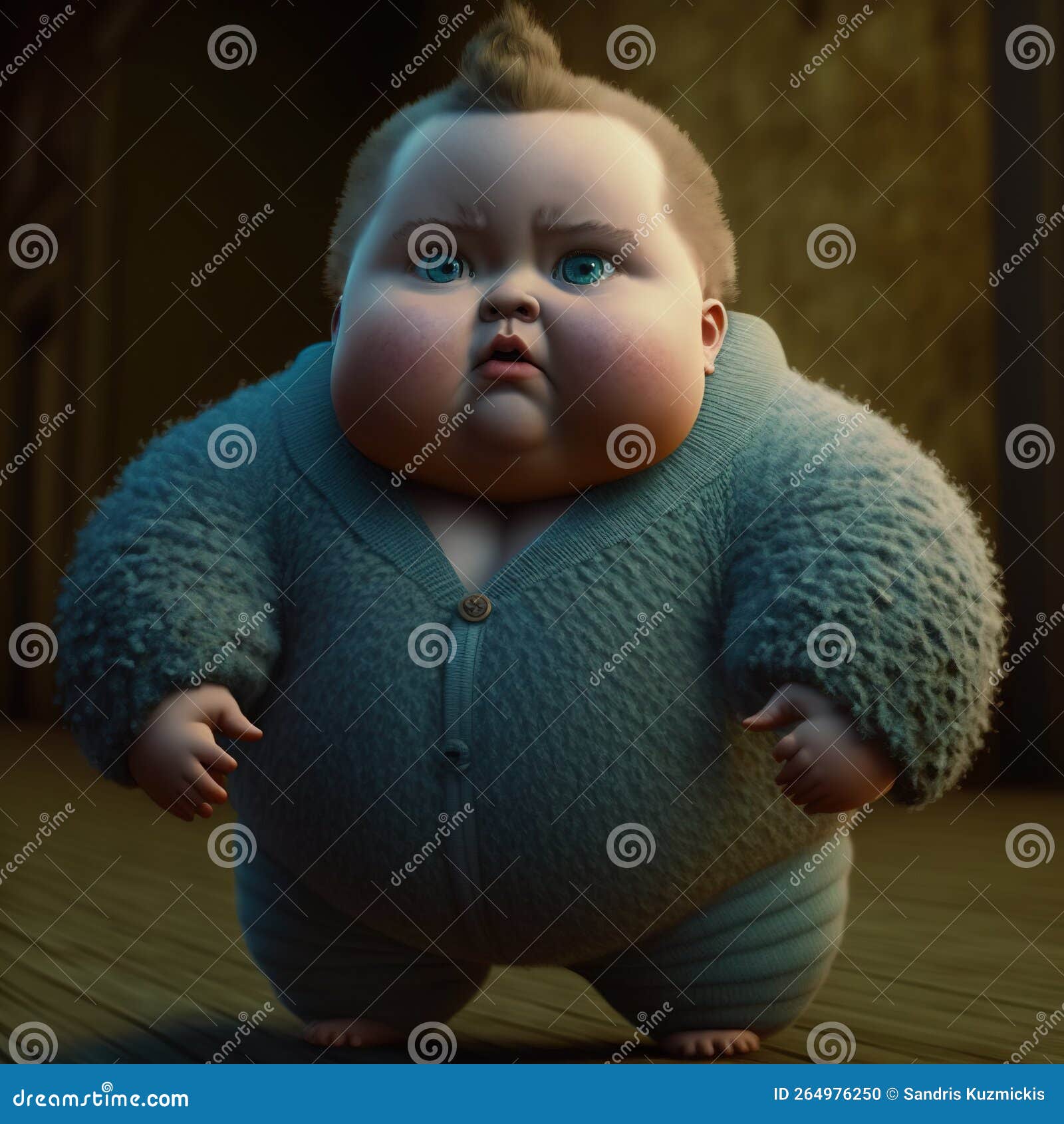 Little Chubby Baby Boy 3D Generative AI Stock Illustration little-chubby-baby-boy-3d-generative-ai-stock-illustration