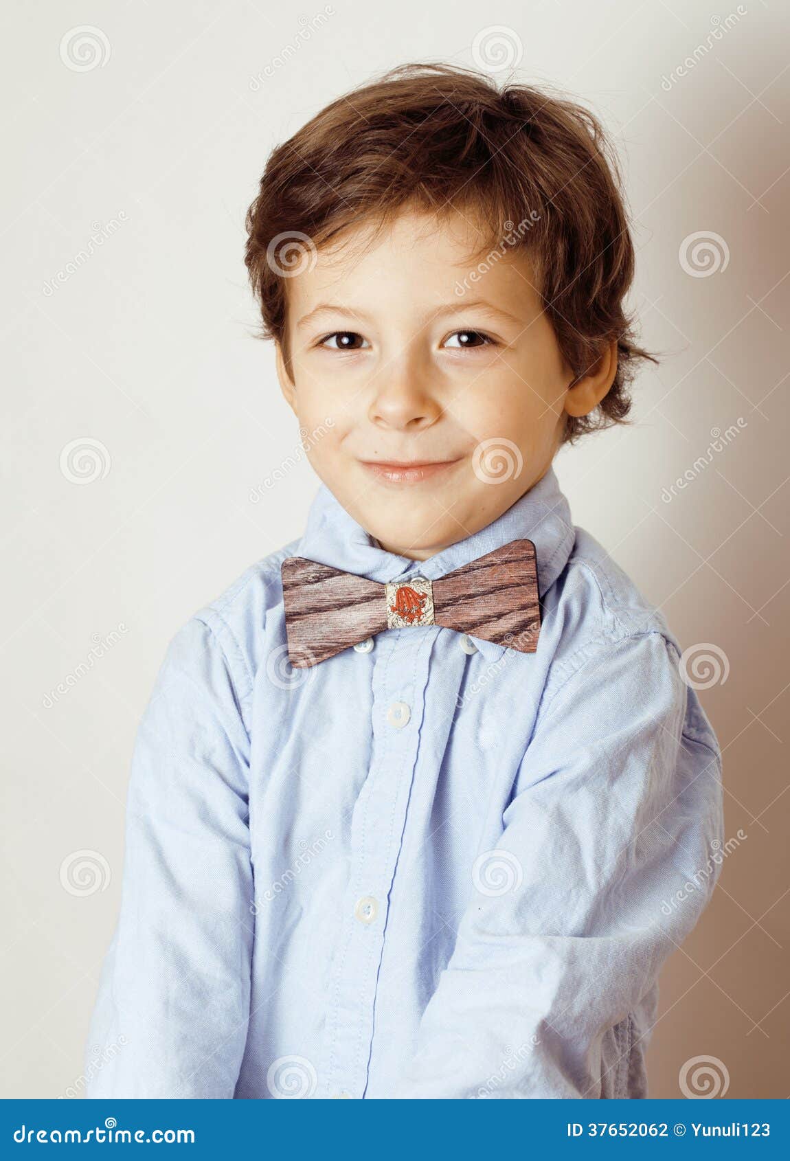 Little Cute Boy in Bowtie Smiling Stock Photo Image of looking