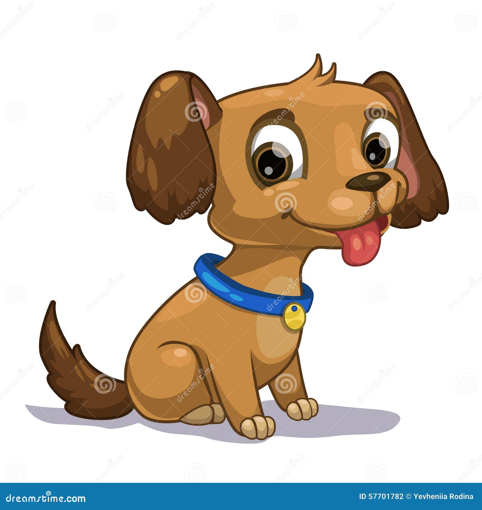 Little cute cartoon dog stock illustration. Illustration of spot - 57701782