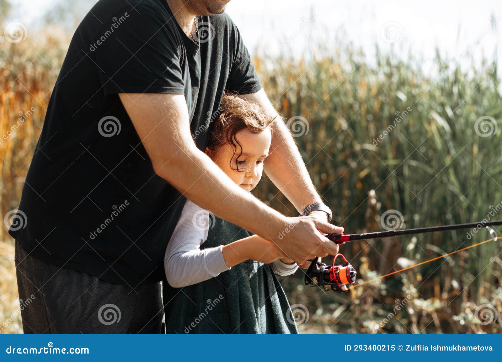 Young Dad Little Girl Fishing Lake Stock Photos - Free & Royalty-Free Stock  Photos from Dreamstime