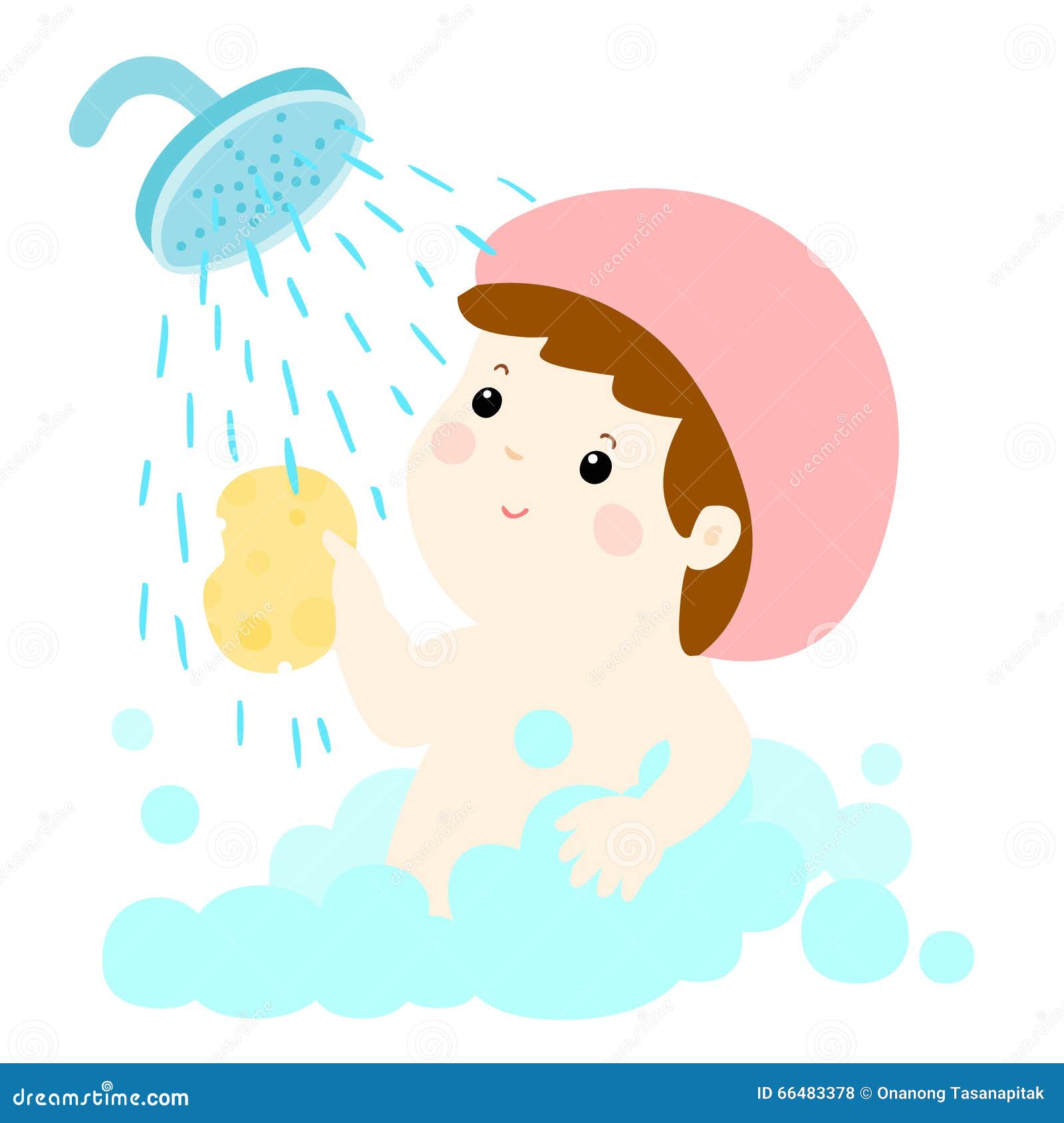 to take a shower clipart