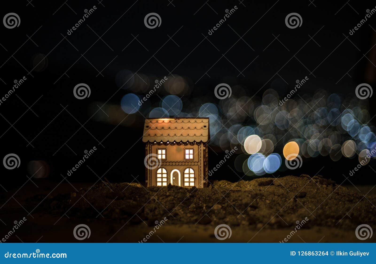 Little Decorative House, Beautiful Festive Still Life, Cute Small House ...