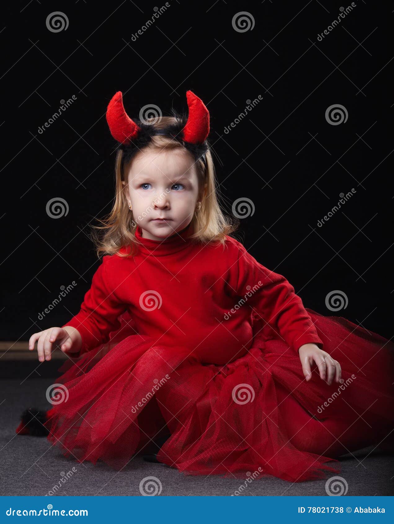 Little Devil on Dark Background Stock Photo Image of cute, face 78021738