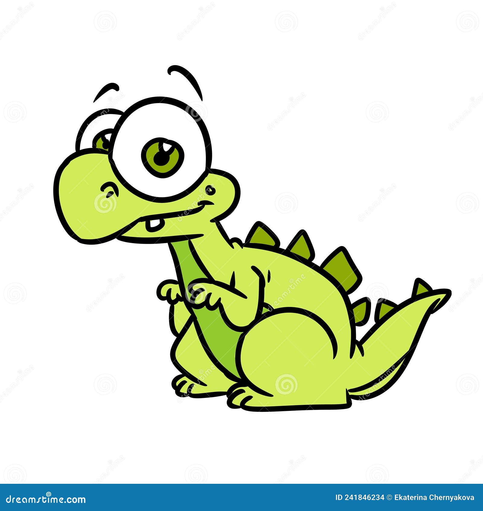 little dinosaur herbivore character  cartoon