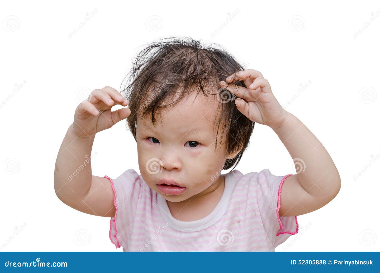 Little Dirty Asian Girl Stock Photo Image Of Itching 52
